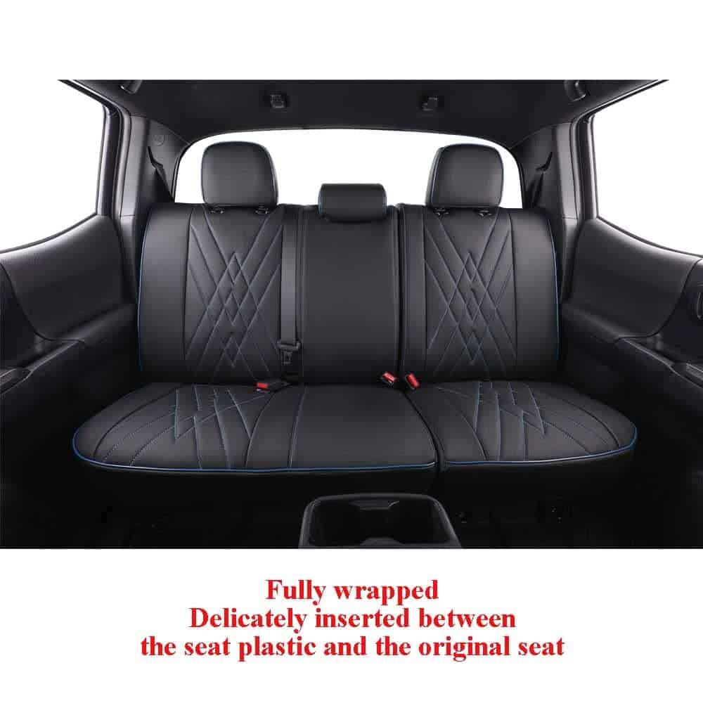 Cubiertas de asiento para automóvil EKR -Negro con Ribete Az - Imagen 7