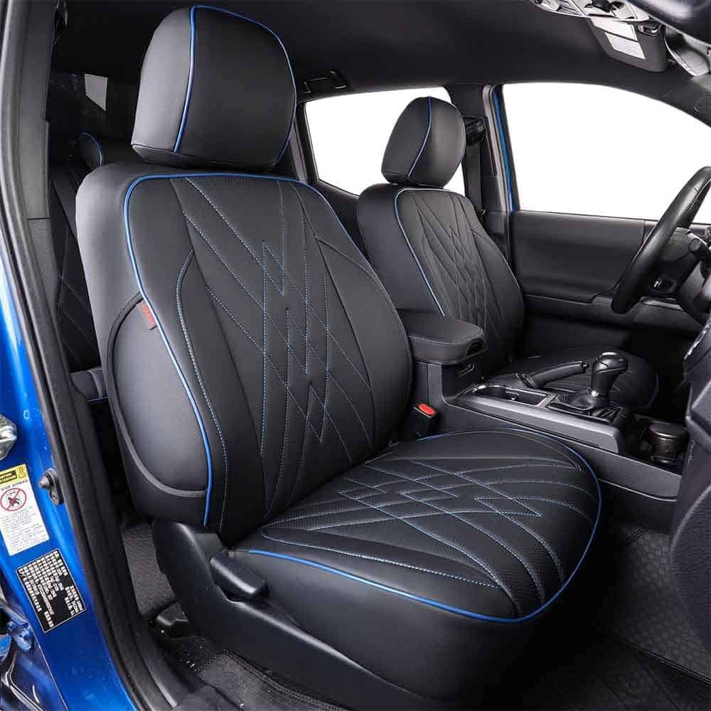 Cubiertas de asiento para automóvil EKR -Negro con Ribete Az