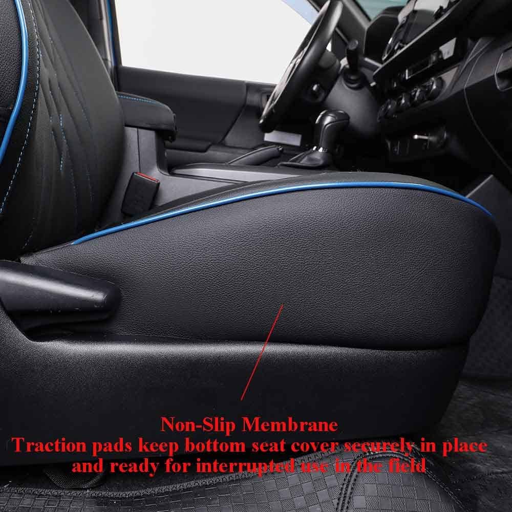 Cubiertas de asiento para automóvil EKR -Negro con Ribete Az - Imagen 3
