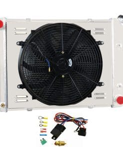 Radiador de Aluminio de 4 Filas con Ventilador y Relé Para