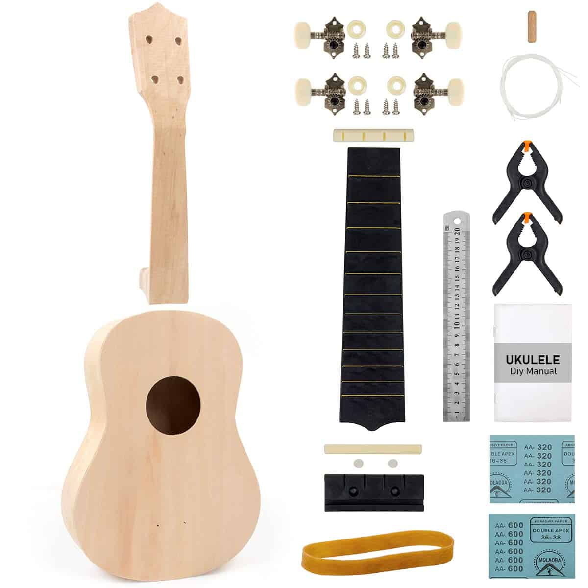 Kit de Ukulele de 4 Cuerdas Kmise, Construye tu Propio