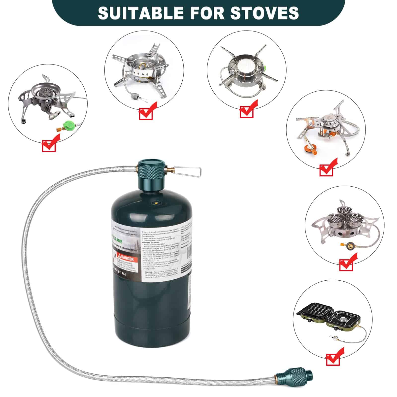 Adaptador de Tanque de Propano Jeebel Camp de 24 pulgadas - Imagen 5