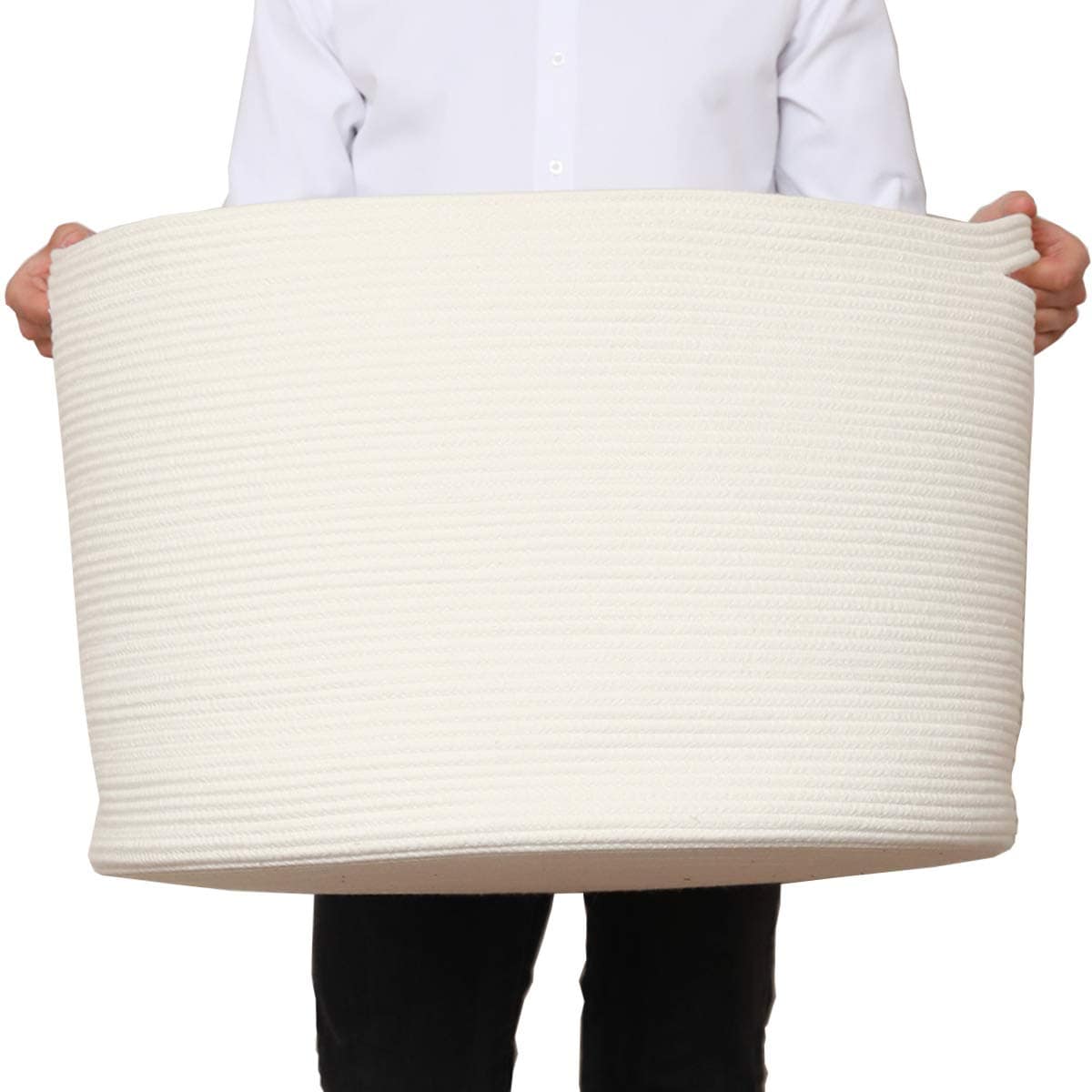 Cesta de Almacenamiento de Cuerda de Algodón Grande de 24"