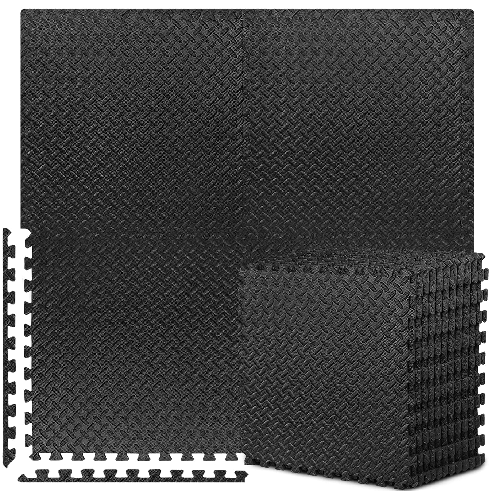Tapete de Ejercicio Puzzle de 12 Piezas, 24'' x 24'' Piso