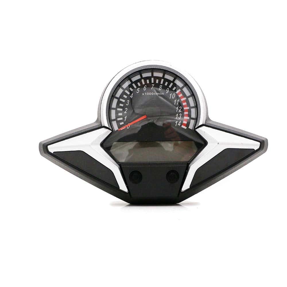 YIBO Velocímetro Tacómetro de Motocicleta Negro en Plástico