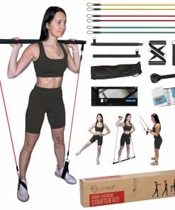 Barra de Pilates Multifuncional con Bandas de Resistencia -