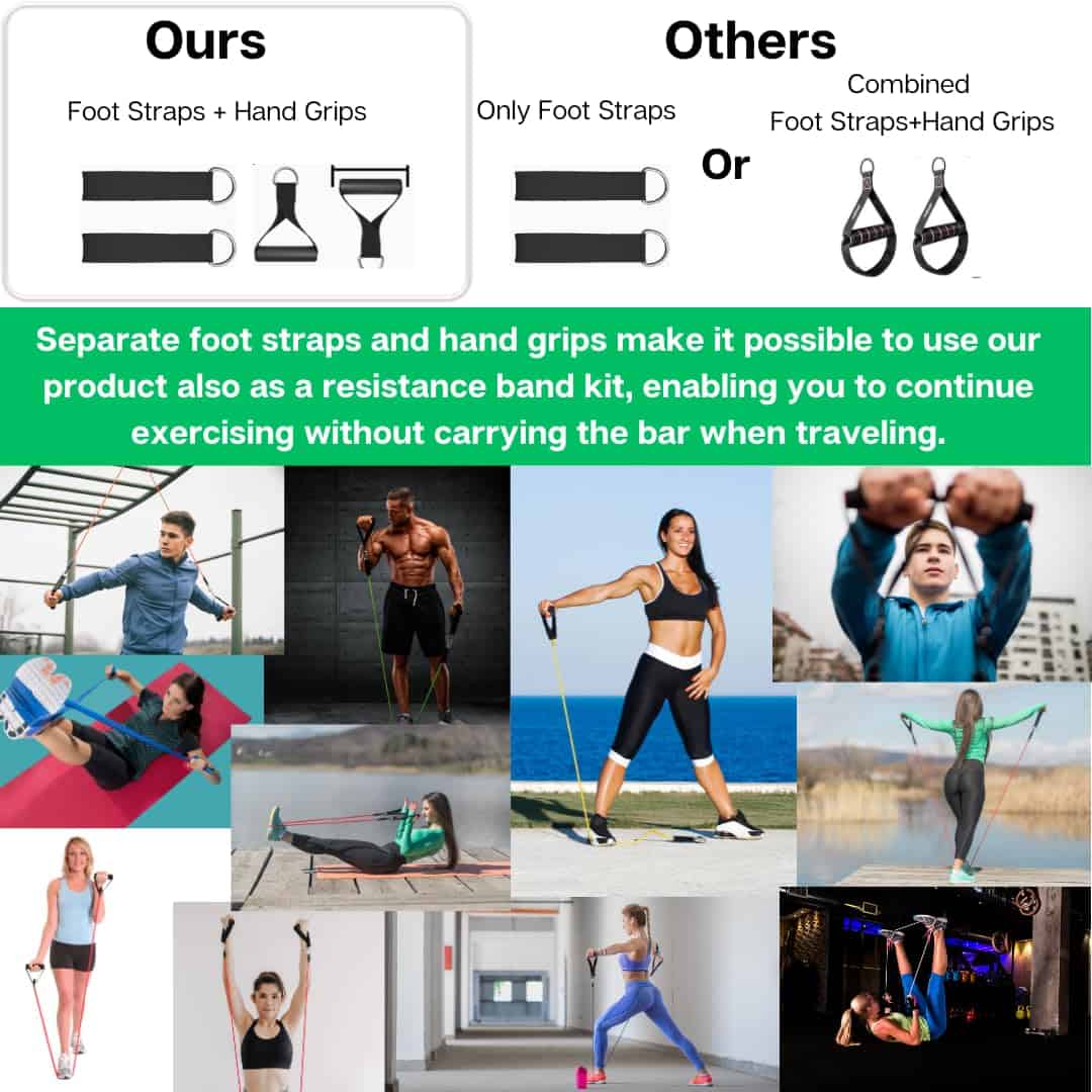 Barra de Pilates Multifuncional con Bandas de Resistencia - - Imagen 6