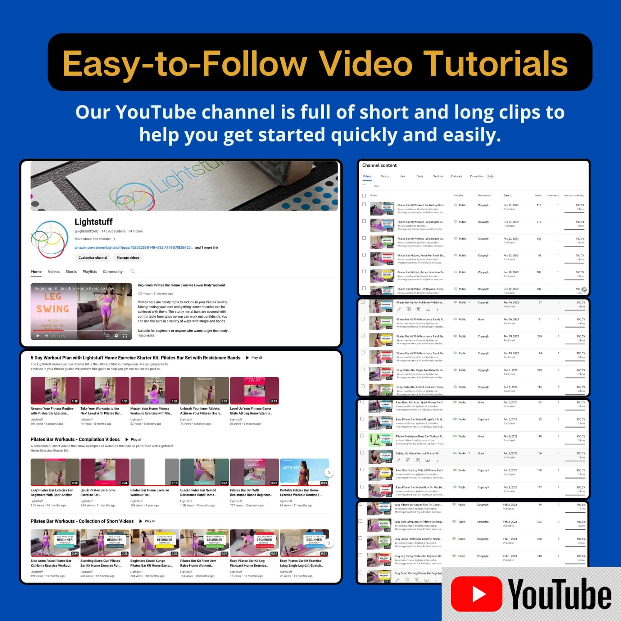 Barra de Pilates Multifuncional con Bandas de Resistencia - - Imagen 5