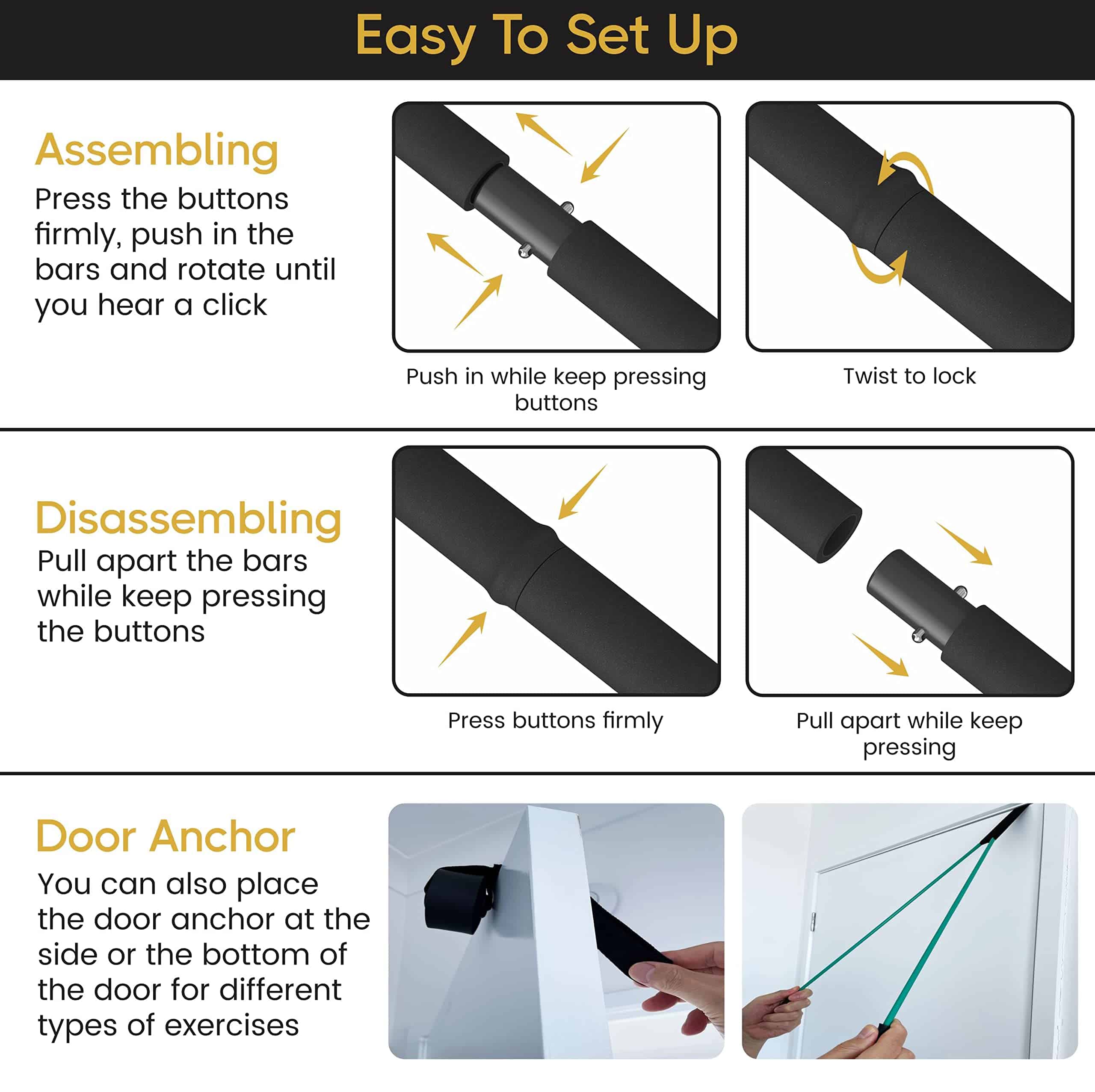 Barra de Pilates Multifuncional con Bandas de Resistencia - - Imagen 9