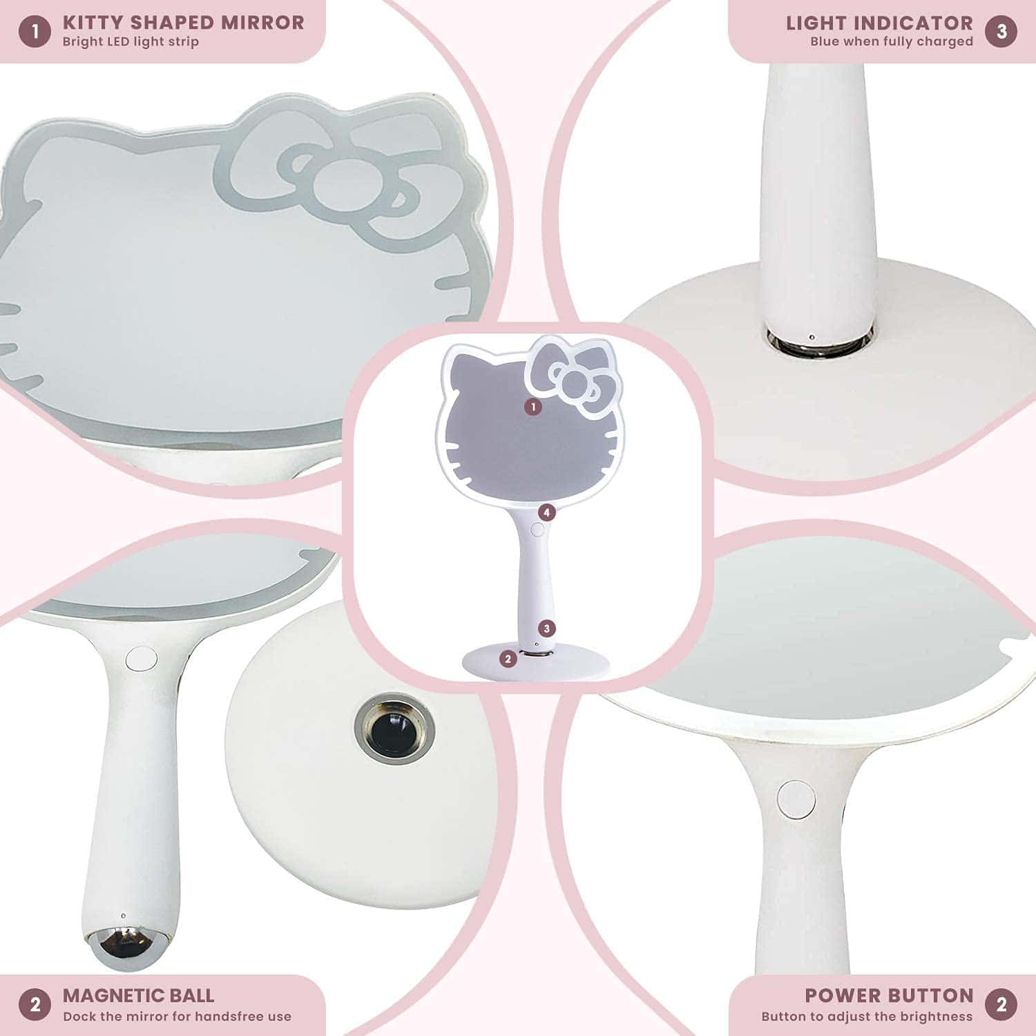 Espejo de mano LED Hello Kitty de Impressions Vanity, - Imagen 5