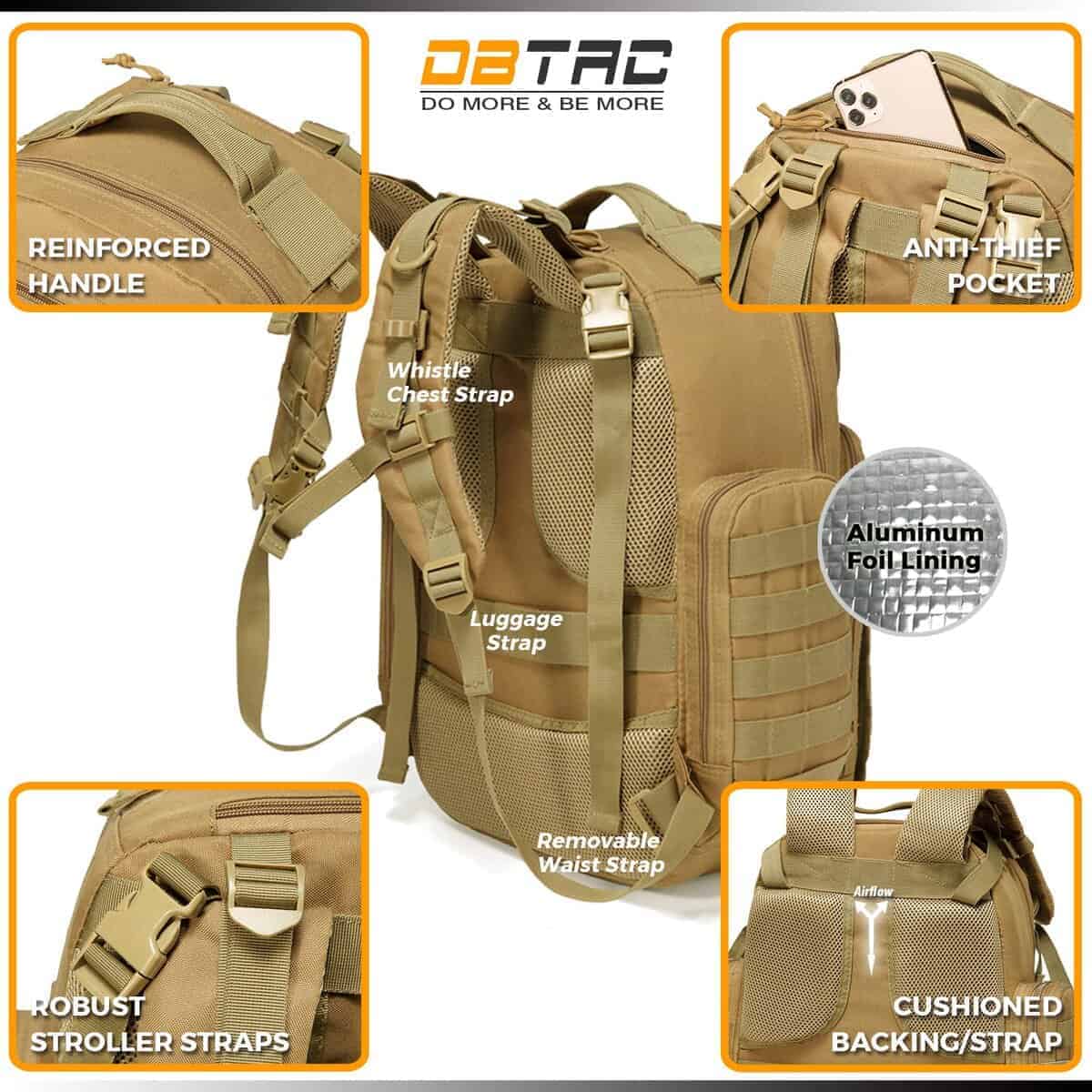 Mochila para pañales para papá, DBTAC Bolsa de pañales - Imagen 9