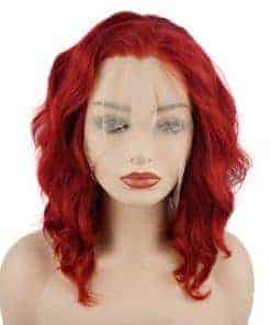 Pelucas Frontales de Encaje Sintético Cortas y Rizadas de