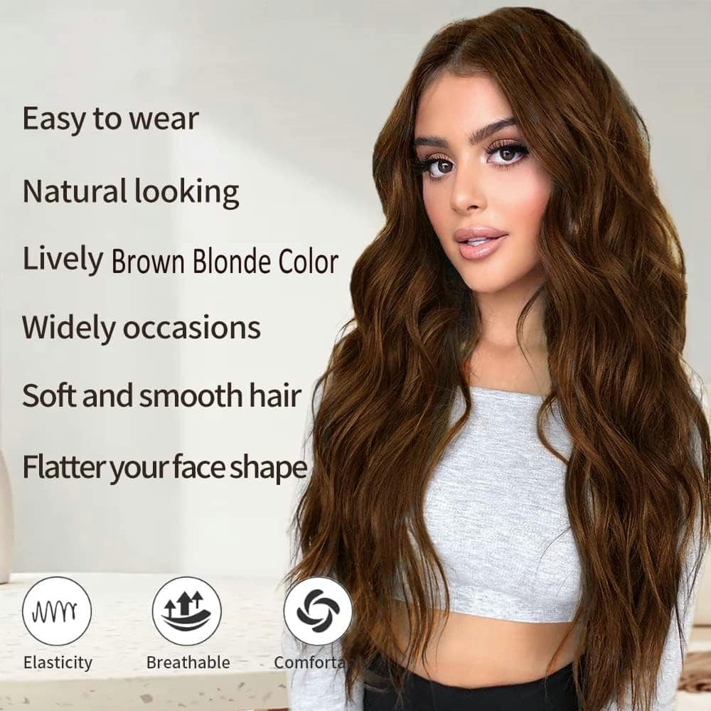 Pelucas de encaje sintético SERENEWIG 30# color marrón - Imagen 8