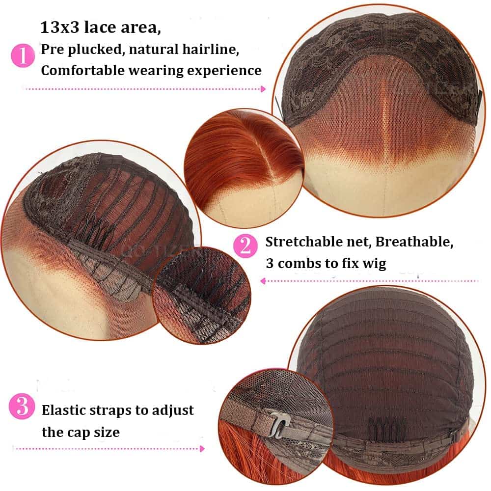 Pelucas de encaje sintético SERENEWIG 30# color marrón - Imagen 10