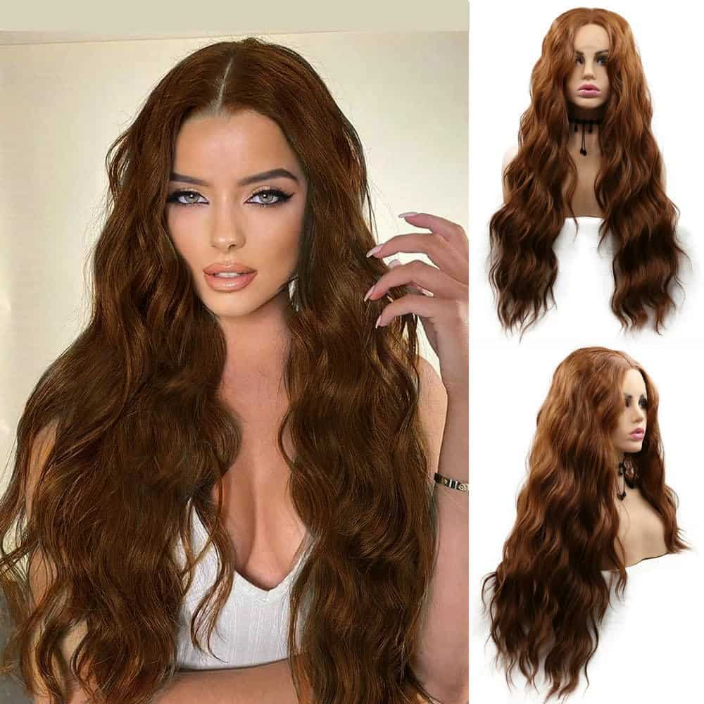 Pelucas de encaje sintético SERENEWIG 30# color marrón - Imagen 7