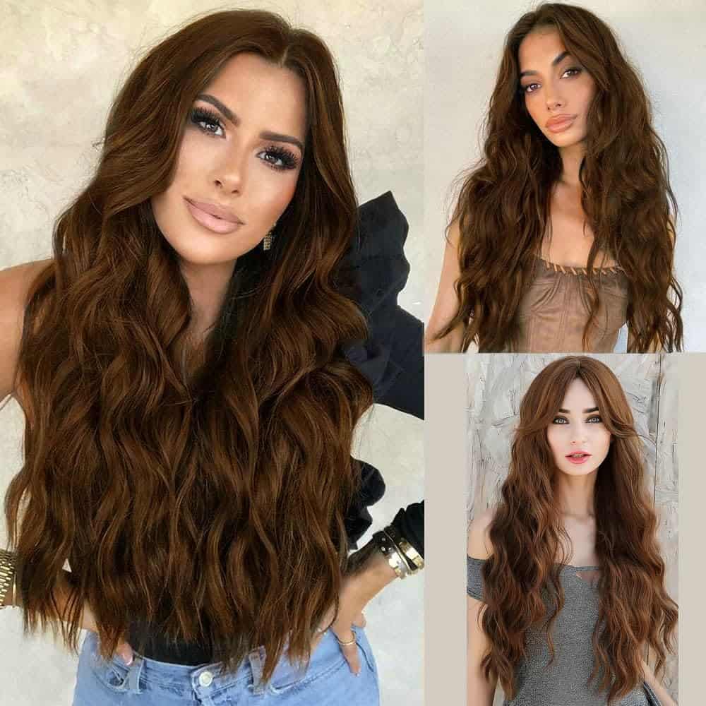 Pelucas de encaje sintético SERENEWIG 30# color marrón