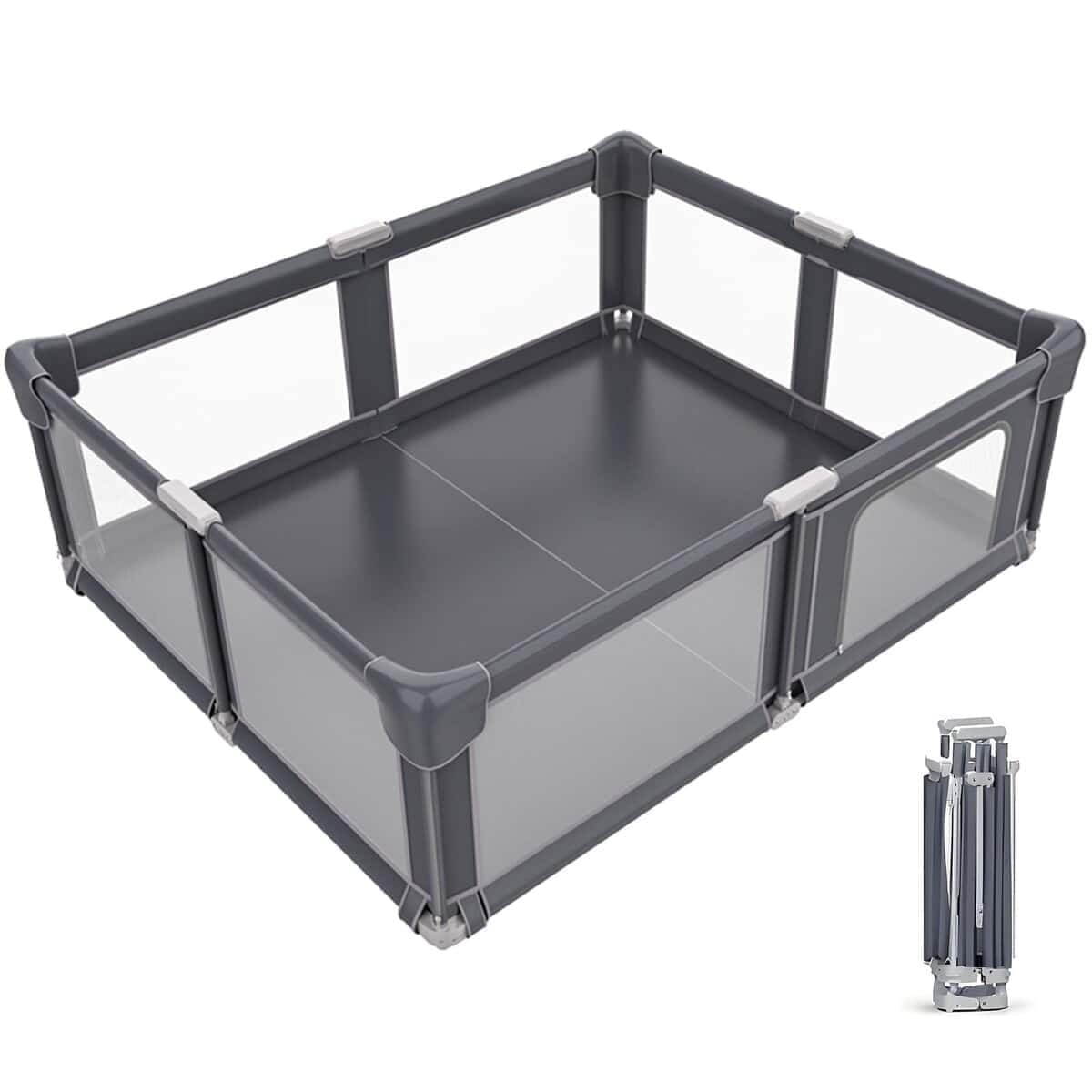 79"x79"x27" Corralito para Bebés con Tapete de Seguridad -