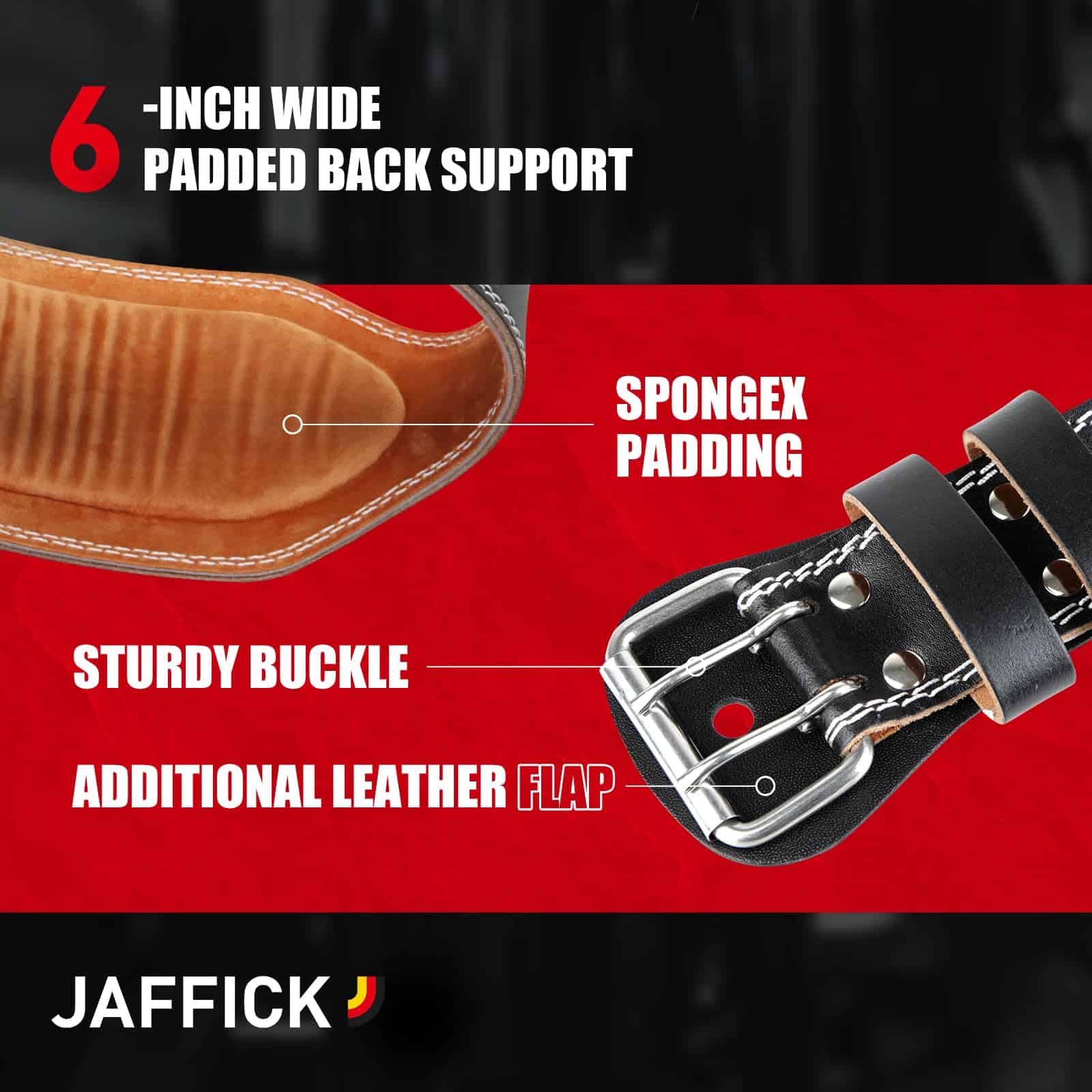 Cinturón de levantamiento de peso de cuero genuino para - Imagen 4