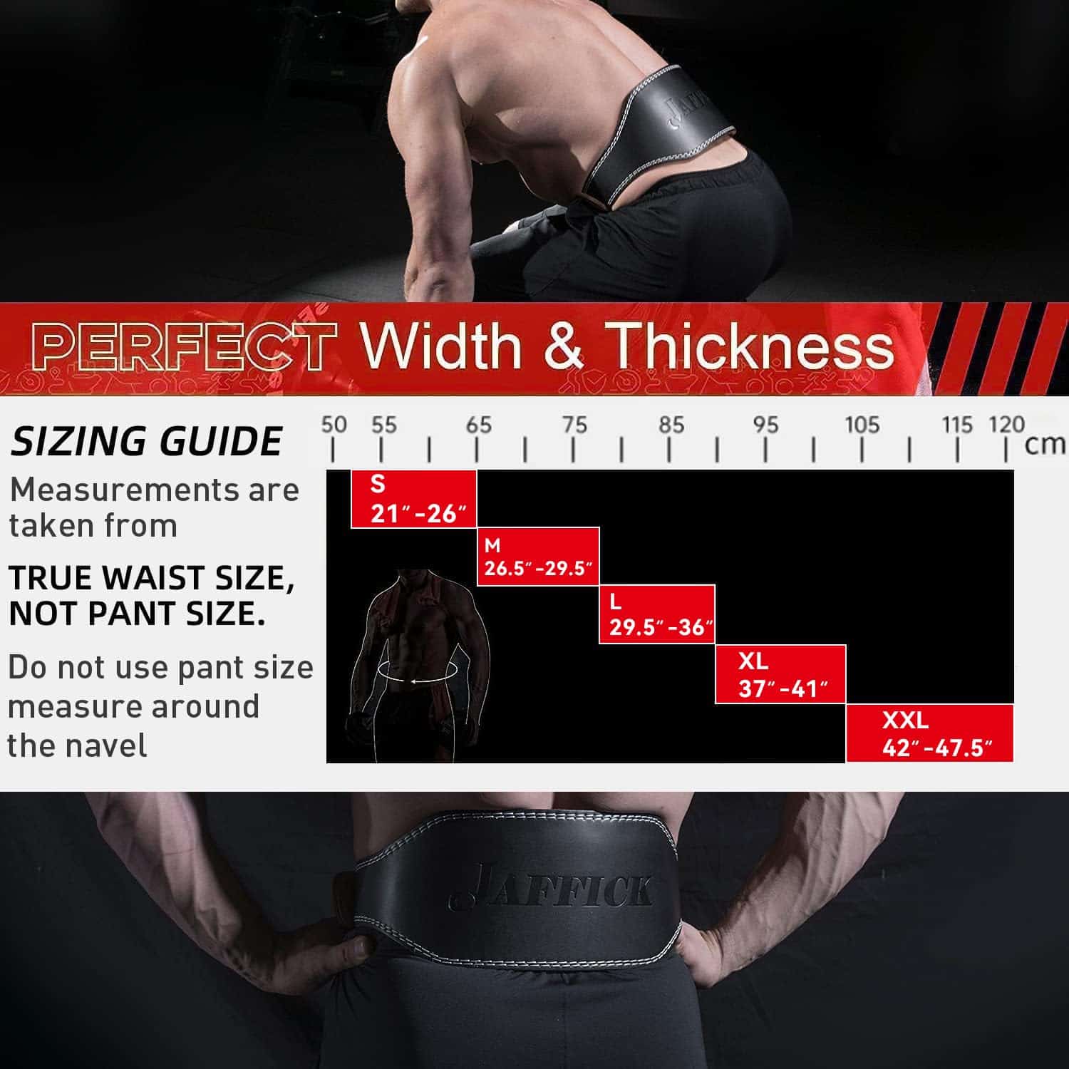 Cinturón de levantamiento de peso de cuero genuino para - Imagen 3