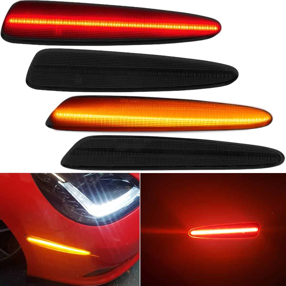 NJSBYL Juego de Luces de Marcador Lateral LED para Corvette