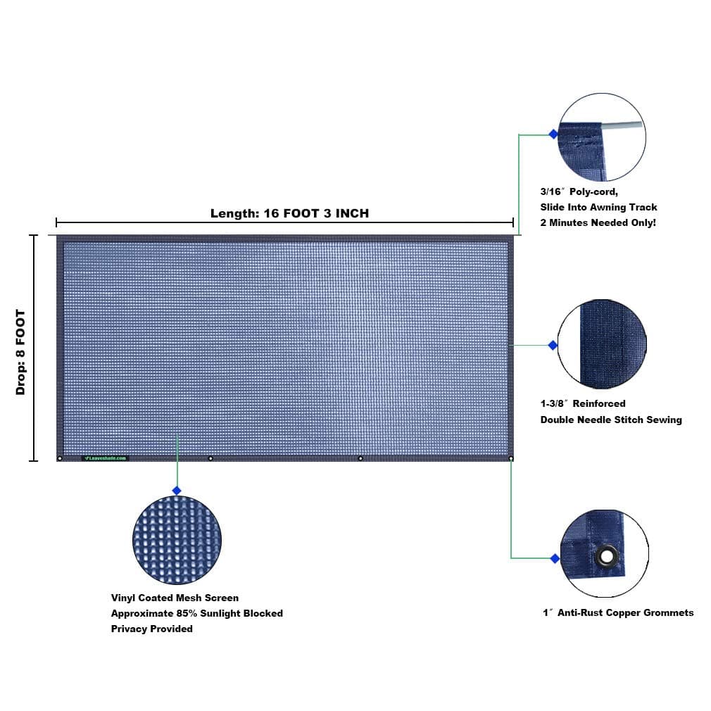 Toldo para Caravana Tentproinc RV Sunshade Screen 8' X 16' - Imagen 5