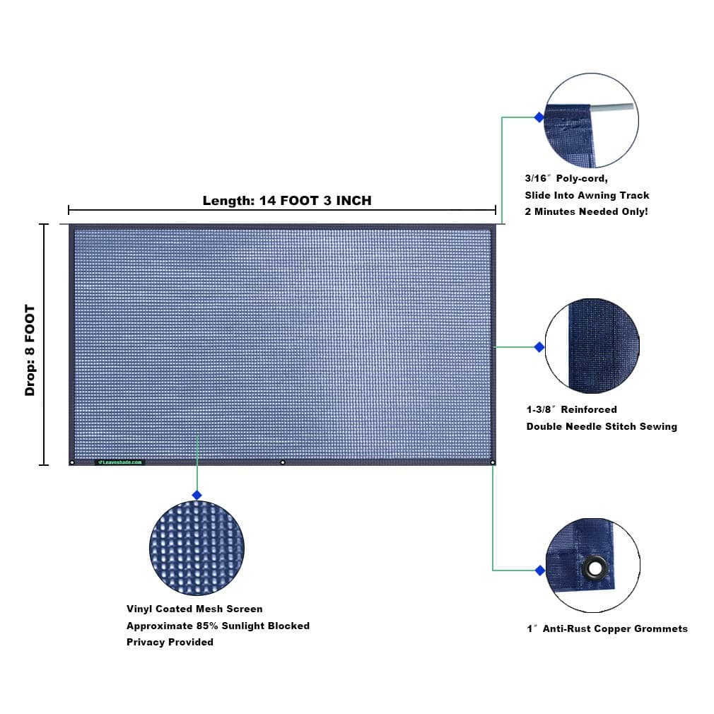 Tentproinc Toldo Solar para Carpa RV 8'X14'3'' (Apto para - Imagen 5