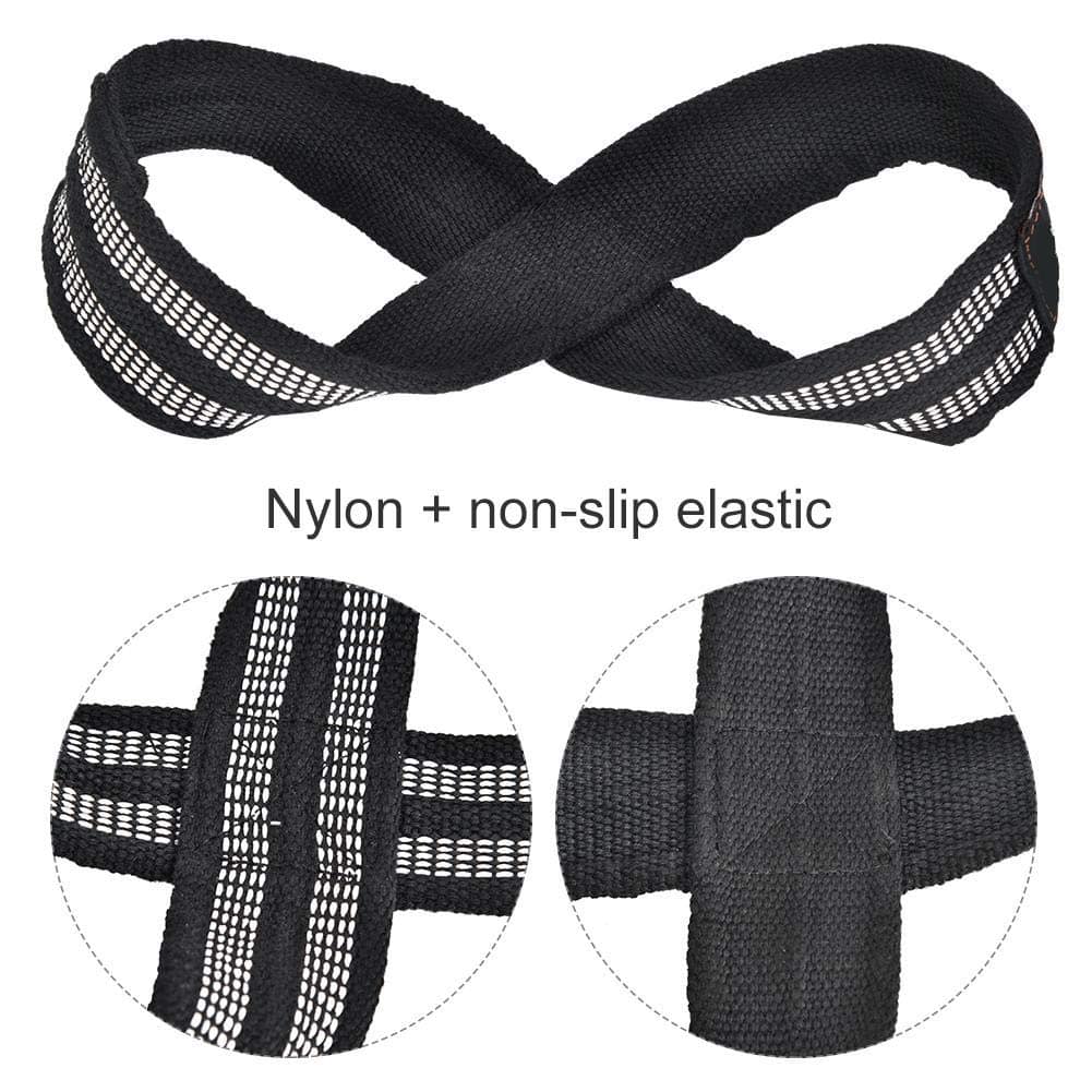 Par de correas de muñeca para peso muerto, correas en forma - Imagen 5