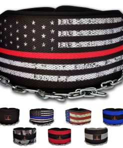 Cinturón de peso Fire Team Fit con cadena, -Rojo