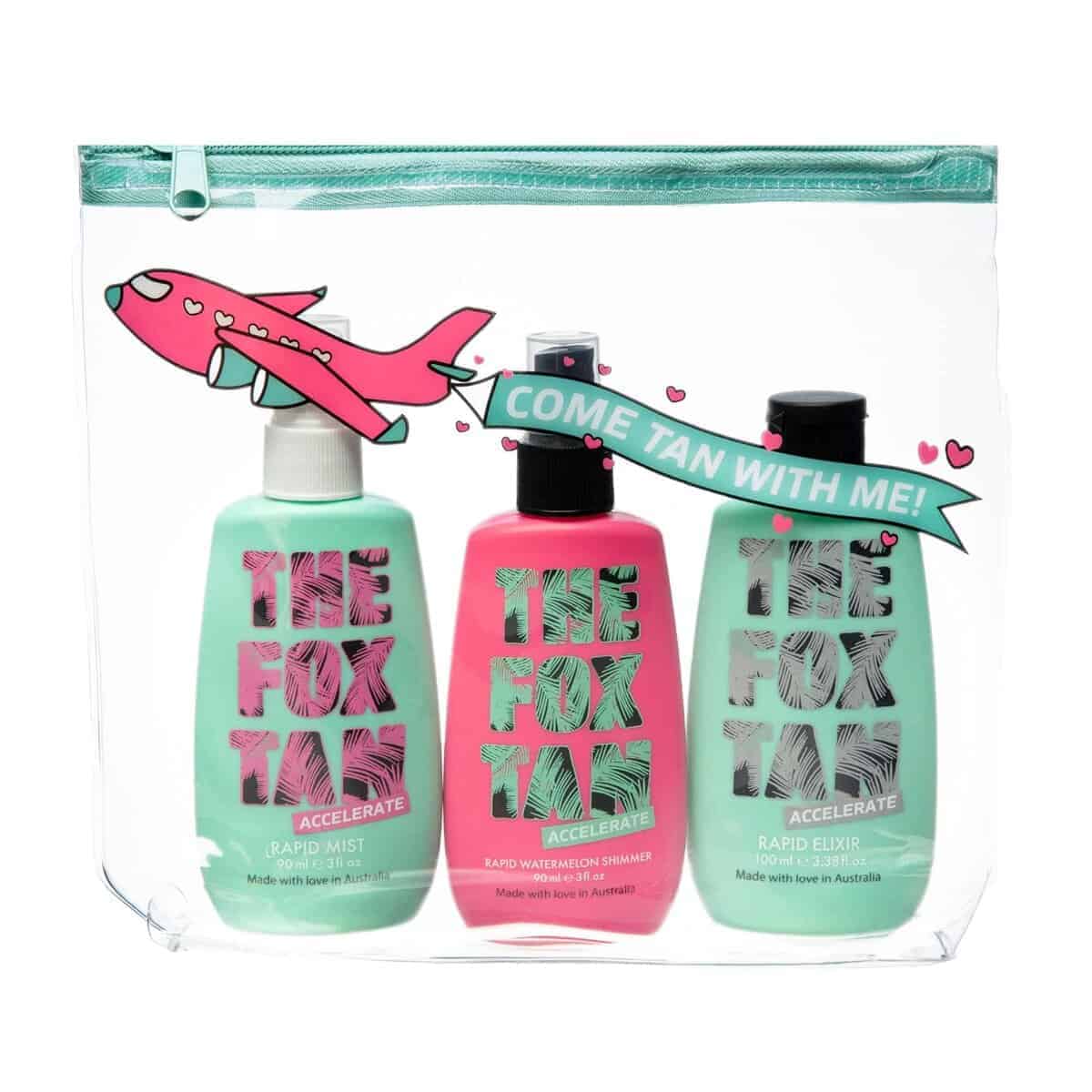 The Fox Tan Jet Setter Pack, Set de Viaje para Bronceados