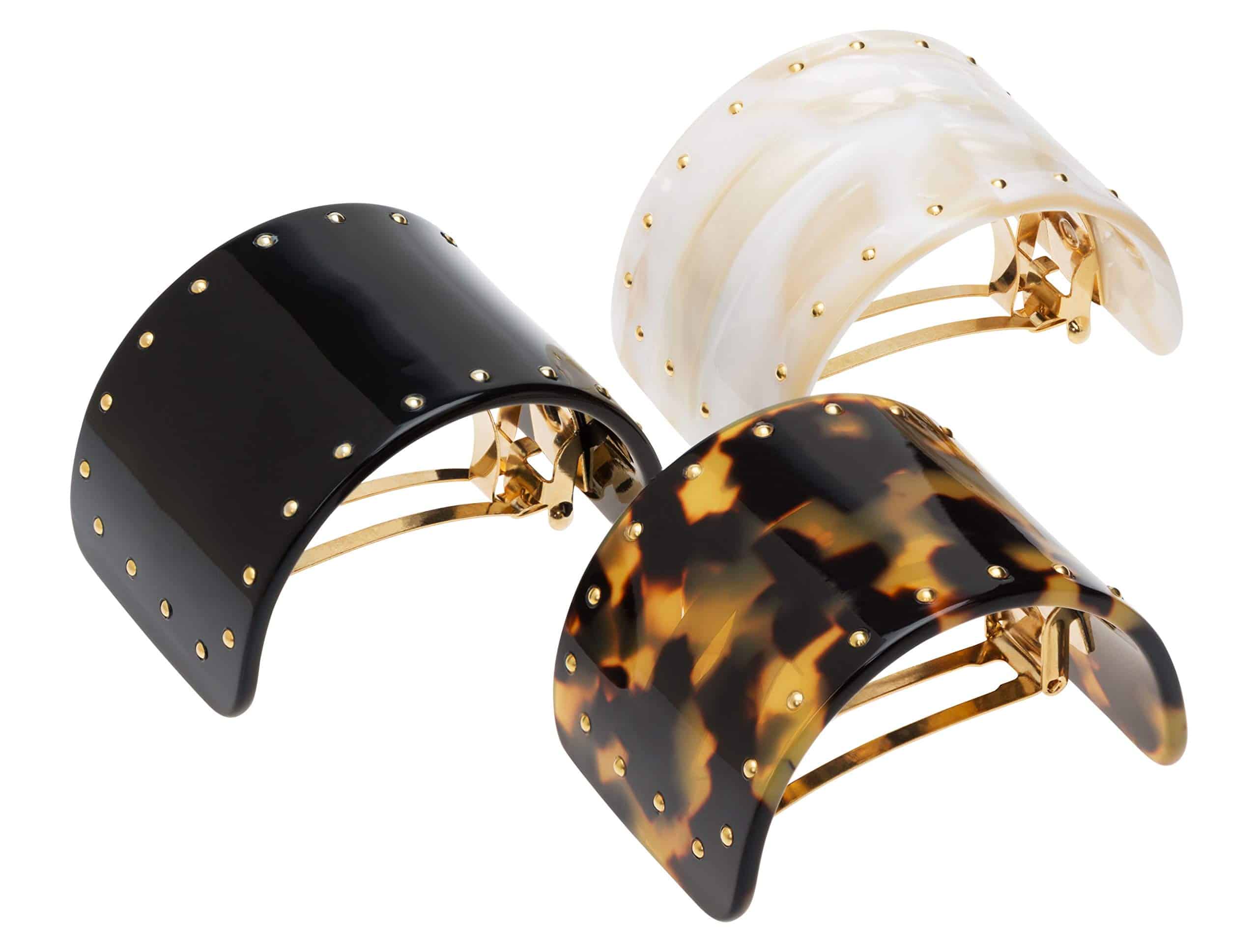 France Luxe Studded Ponytail Barrette, Negro - Imagen 6