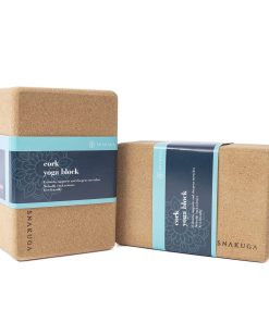 Bloque de Yoga de Corcho SNAKUGA 2 Pack para Pilates,