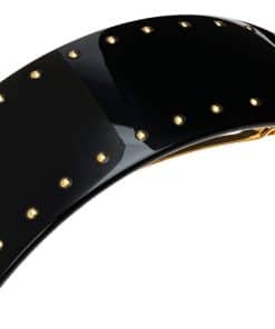 France Luxe Broche de Volumen Rectangular con Tachuelas,