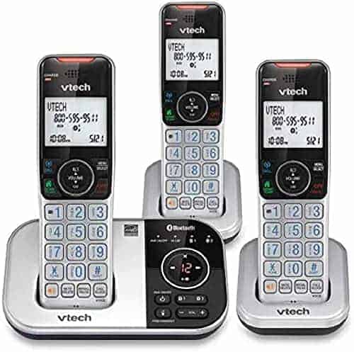 Teléfono inalámbrico VTech VS112-3 DECT 6.0 Bluetooth de 3