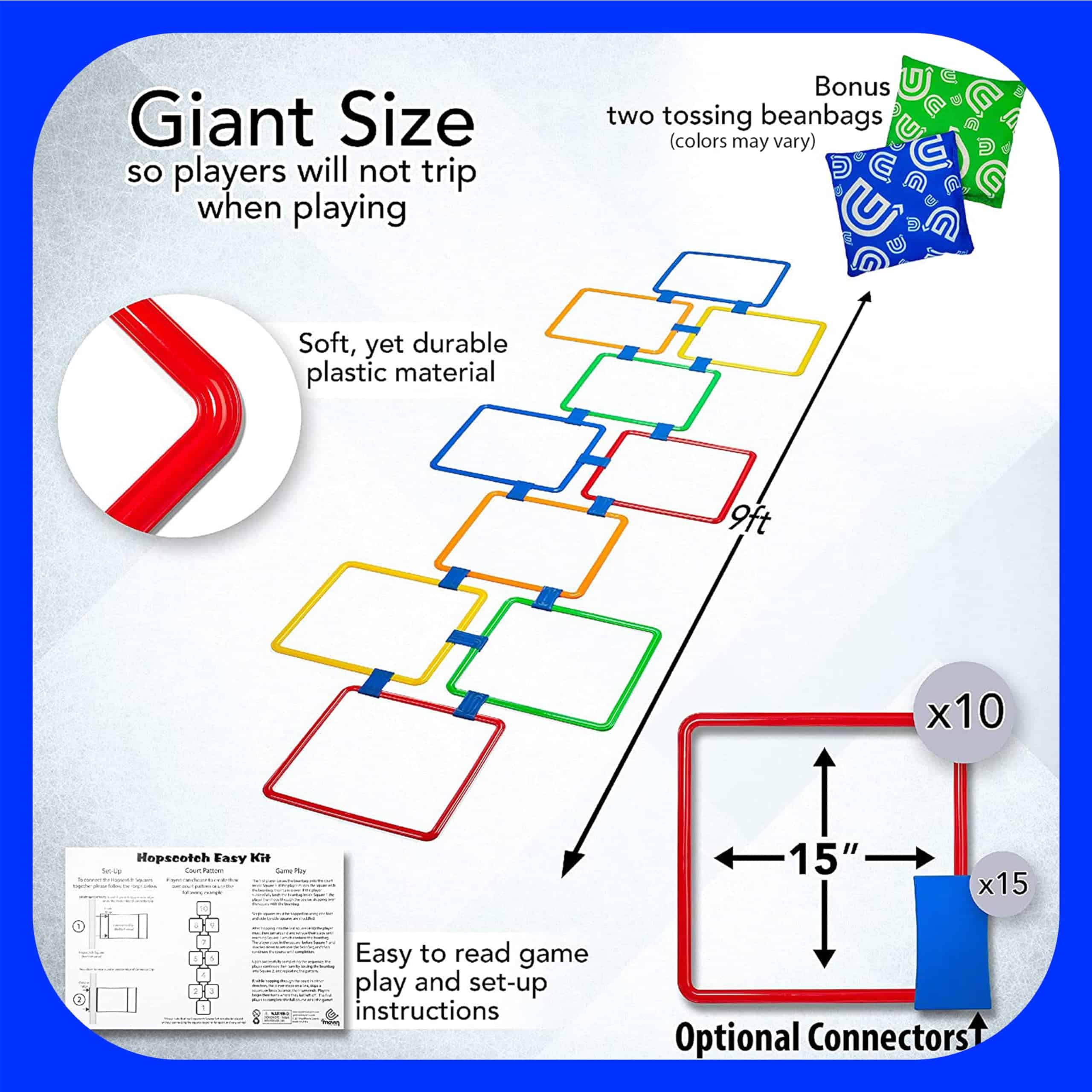 Juego de Cuadros de Rayuela GETMOVIN SPORTS con 2 Sacos - Imagen 3