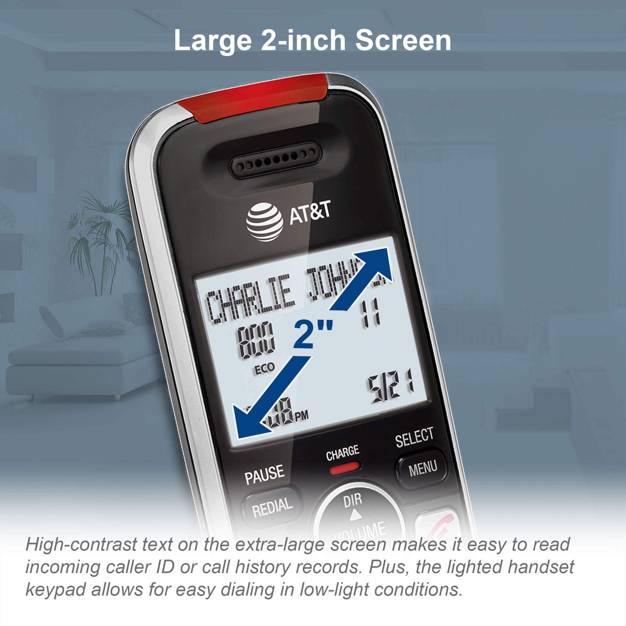 Teléfono Inalámbrico AT&T BL102-3 DECT 6.0 de 3 Auriculares - Imagen 7