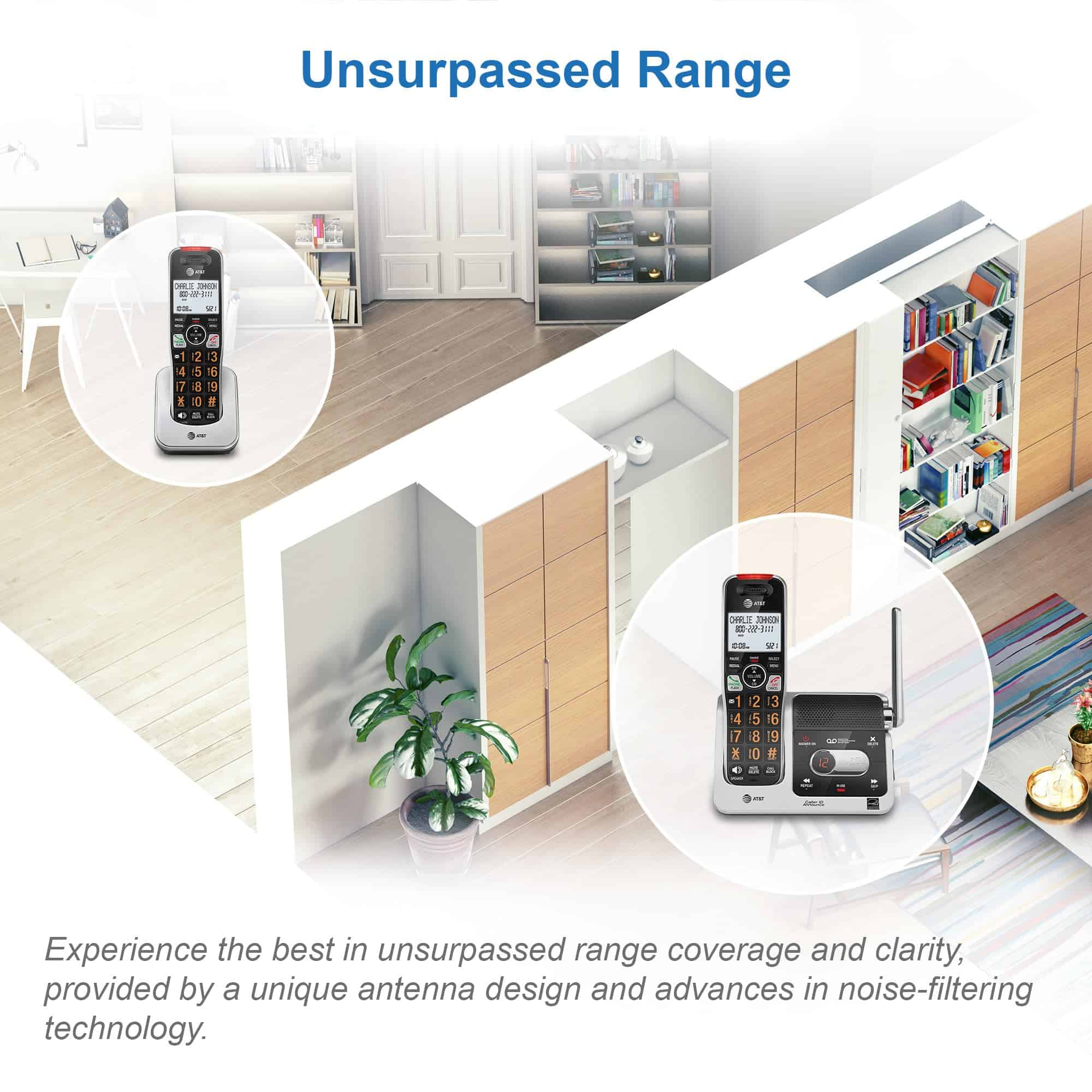 Teléfono Inalámbrico AT&T BL102-3 DECT 6.0 de 3 Auriculares - Imagen 10