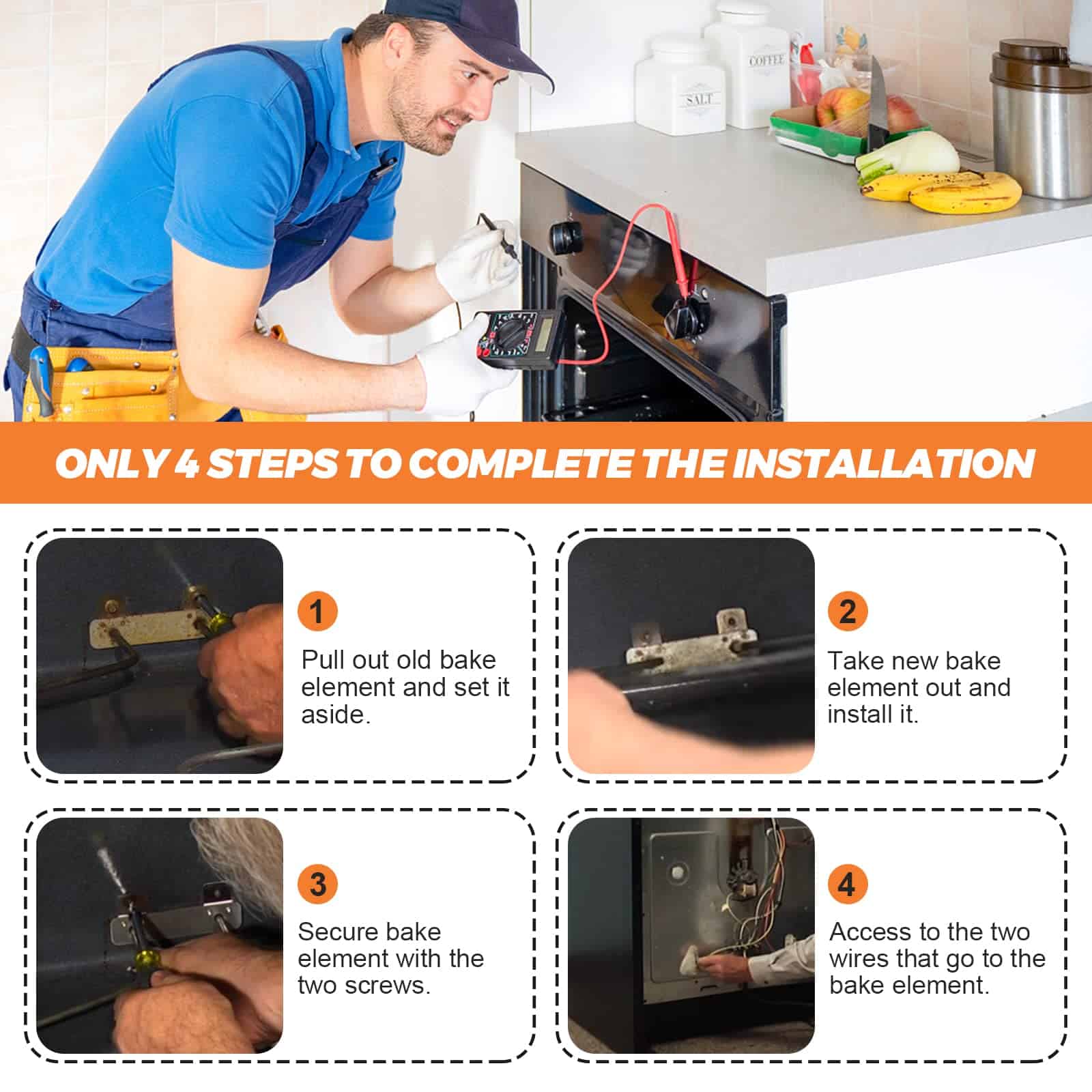 Elemento Calefactor WB44T10010 Reemplazo para elemento de - Imagen 6