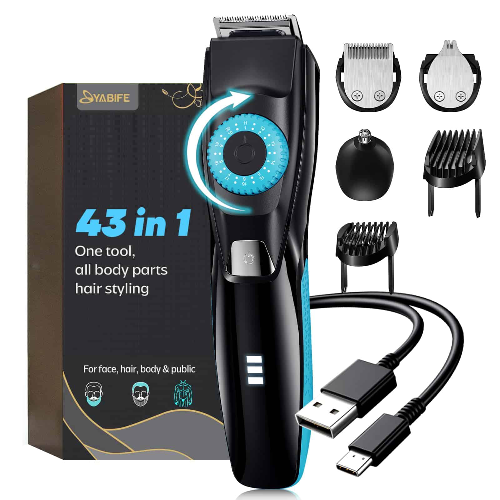 Recortadora de barba de precisión YABIFE 40 para hombres,