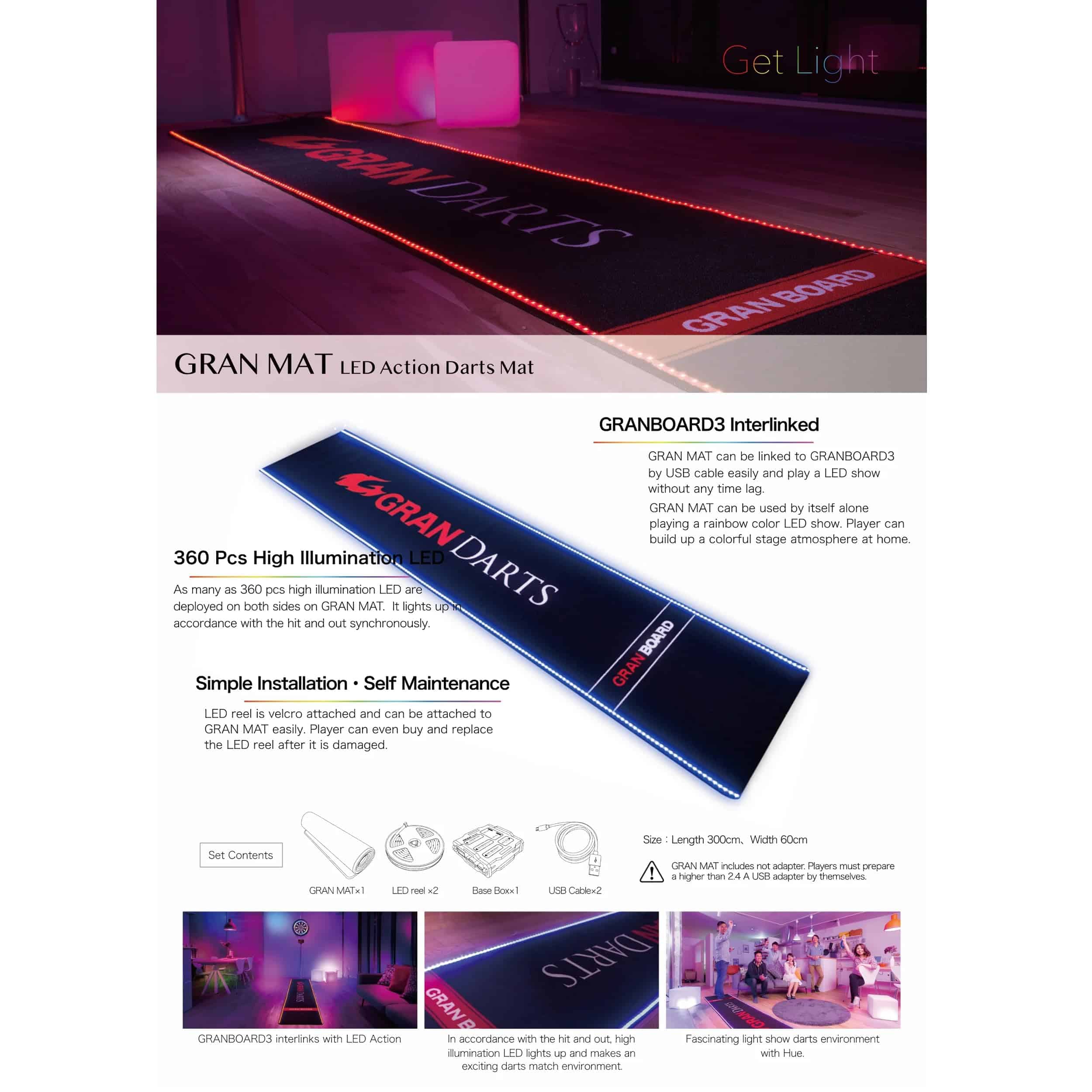 Tapete de dardos LED GRANBOARD - Imagen 4