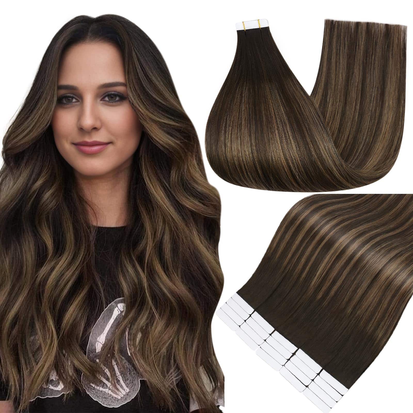 Extensiones de Cabello Tape In Full Shine Color 2/8/2