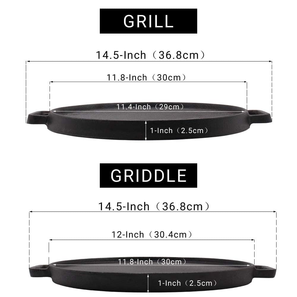 Parrilla/plancha de hierro fundido reversible de 12 - Imagen 3