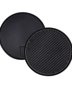 Parrilla/plancha de hierro fundido reversible de 12