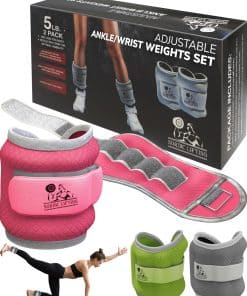 Pesas para Tobillos/Muñecas (1 Par, Dos -Rosa