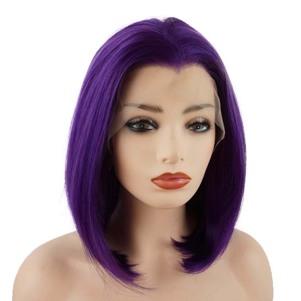 Peluca Sintética de Encaje Frontal Morado Raíz Púrpura - Imagen 3