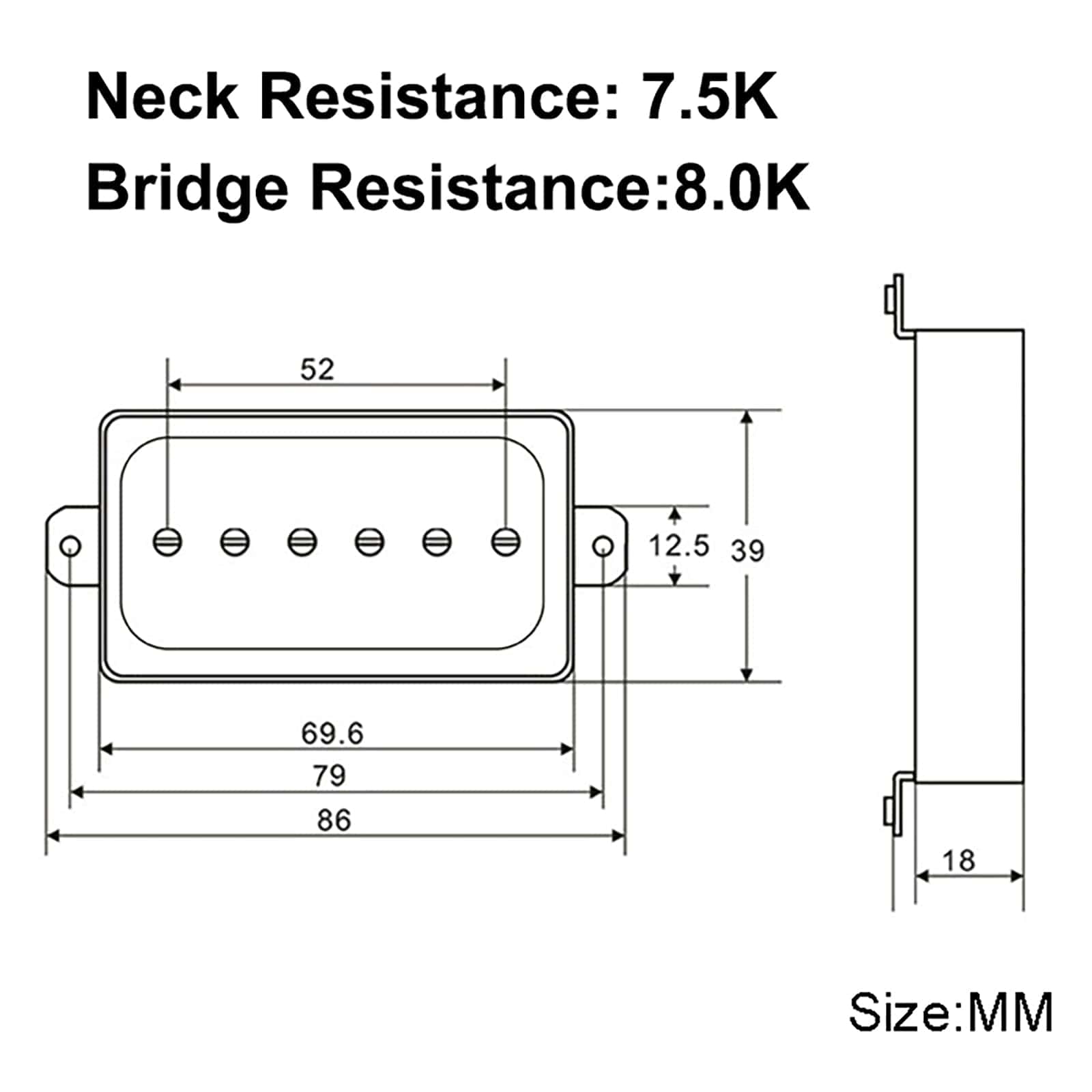 Set de Pastillas de Guitarra Eléctrica Bridge y Neck para - Imagen 6
