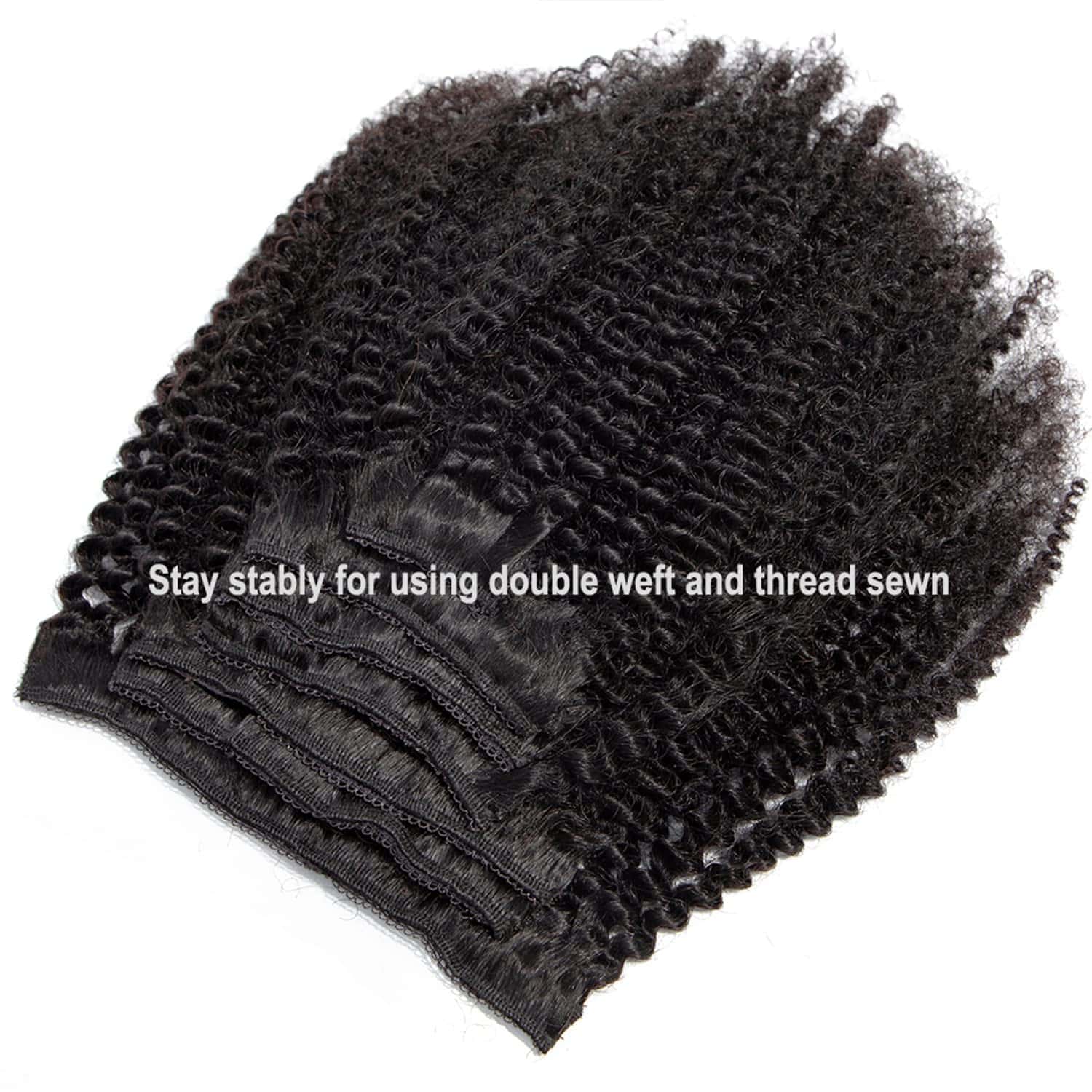 Extensiones de Cabello Rizado Kinky Curly Clip en Pelo Real - Imagen 7