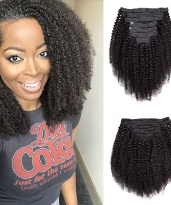 Extensiones de Cabello Rizado kinky curly Clip de Pelo