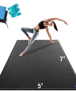 Tapete de Yoga Extra Grande MRO, -Negro