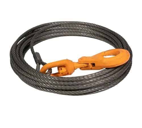 Cable de guinche de acero con núcleo de 3/8" x 75' de Mytee