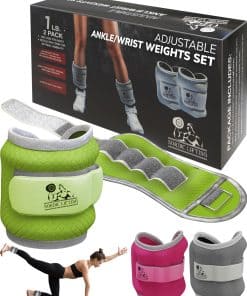 Pesas para Tobillo/Muñeca (1 Par, Dos 1 lbs) para Mujeres,